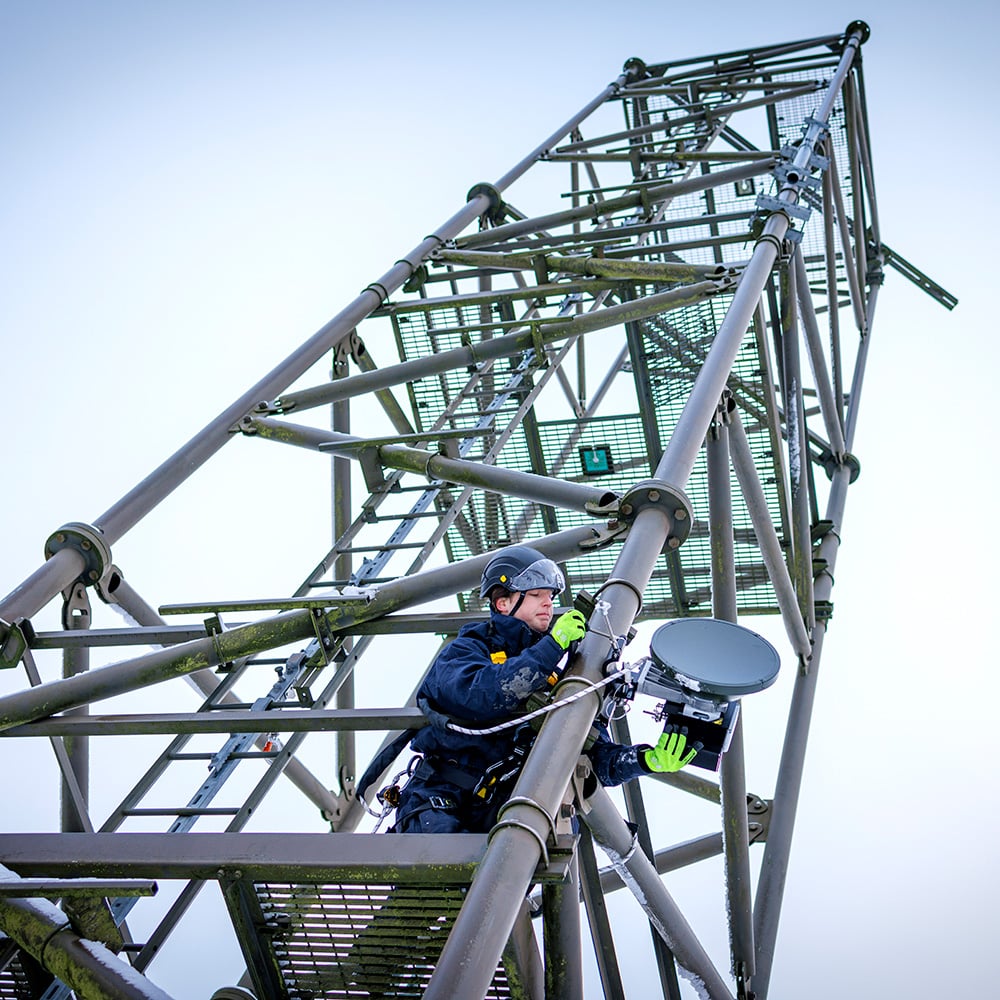 Tekniker i antennmast